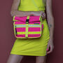 Neon Rolltop Handlebar Bag Pink, thumbnail 9 of 9