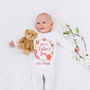 Personalised First Father's Day Floral Babygrow, thumbnail 2 of 11