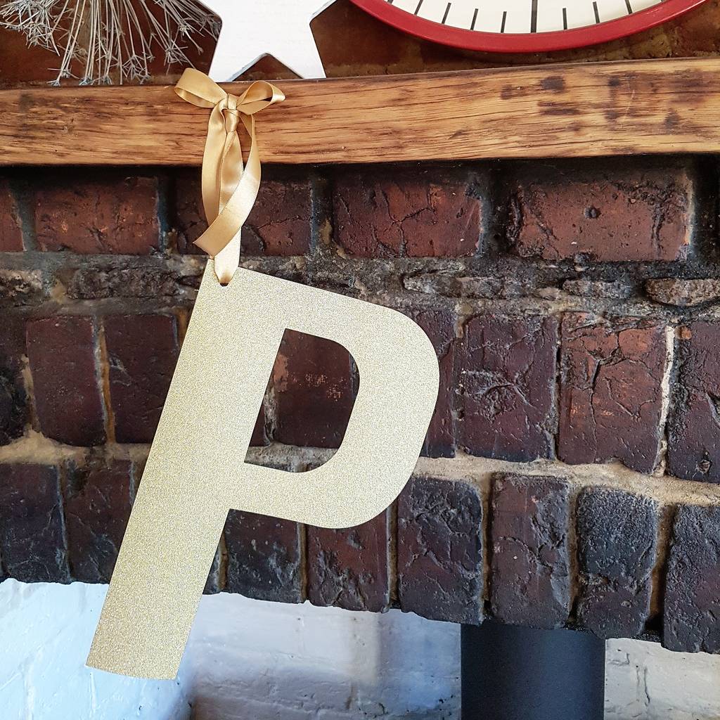 Large Gold Hanging Letters, 1 of 2.