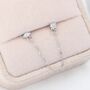 Sterling Silver Chained Earrings For Multiple Piercings, thumbnail 6 of 12