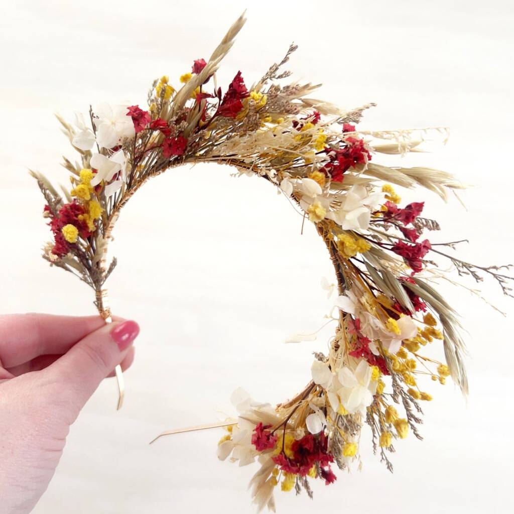 Red And Yellow Flower Crown, 1 of 6