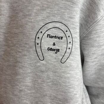Horse Equestrian Name Sweatshirt Personalised, 2 of 3