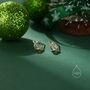 Sterling Silver Moonstone And Cz Halo Planet Stud Earrings, thumbnail 4 of 10