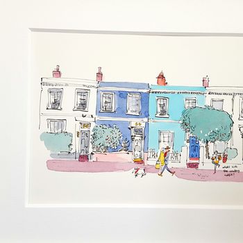 Portobello Road Colourful Houses Limited Edition Print, 2 of 10