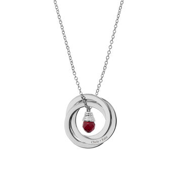 Personalised Russian Ring Garnet Crystal Necklace, 11 of 12