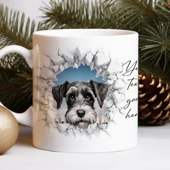 Personalised Christmas Schnauzer Break Through, 8 of 10