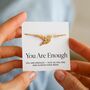 Self Worth Gift For Her, You Are Enough Hummingbird Bracelet, thumbnail 1 of 8