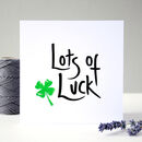 Lots Of Luck Card By Fiona Clabon Illustration | notonthehighstreet.com