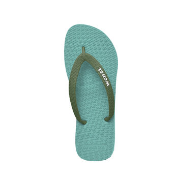 Vibrant Teal Rubber Flip Flops, 11 of 12