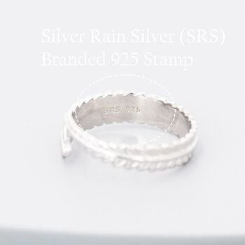Fern Leaf Adjustable Ring In Sterling Silver, 7 of 11