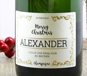 Christmas Personalised Champagne, 5 of 5