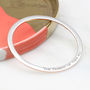 Silver And 18ct Gold Plated Personalised Flat Bangle, thumbnail 1 of 4