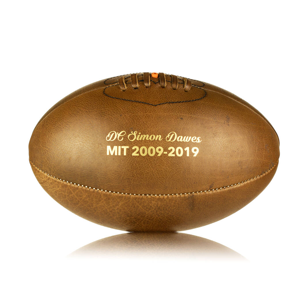 Image of Personalised Vintage Style Full Leather Rugby Ball