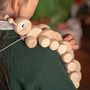 Personalised Wooden Caterpillar Pull Along Toy, thumbnail 5 of 6