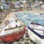 Mousehole Cornwall Upcycled Paper Collage Print, thumbnail 4 of 5