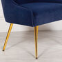 Blue Velvet Chair, thumbnail 2 of 4