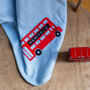 London Bus Personalised Baby Blanket, thumbnail 5 of 5
