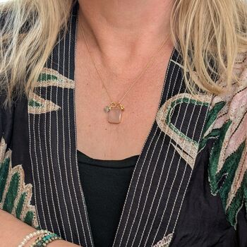The Trio Rose Quartz Necklace, 2 of 8