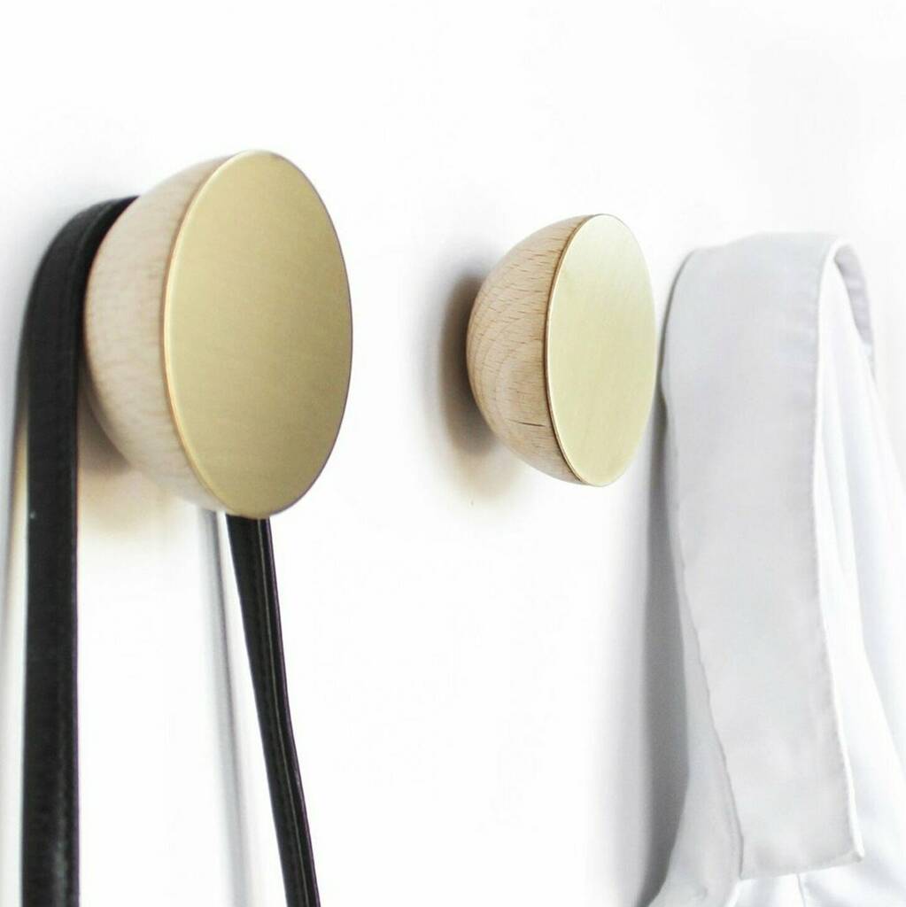 Round Wooden Wall Hook Set Of Two By Chilled Indigo