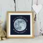 We Love You Round The Moon Personalised Fabric Art, thumbnail 5 of 5