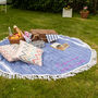 Personalised Round Blue Picnic Or Beach Blanket, thumbnail 3 of 3