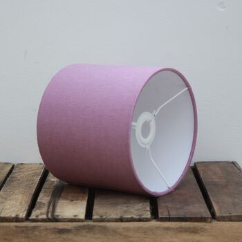 Linen Mauve Purple Lampshade, 8 of 9