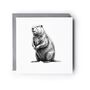Hand Drawn Beaver Wildlife Greeting Card, thumbnail 2 of 5