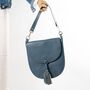 Denim Blue Soft Tassel Large Ladies Saddlebag, thumbnail 2 of 8