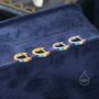 Sterling Silver Rainbow Cz Huggie Hoops, thumbnail 5 of 11