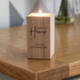 Personalised Happy New Home Gift Wood Candle Holder, thumbnail 2 of 5