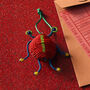 Christmas Beaded Beetle Robot Decoration, 10cm Red, thumbnail 1 of 3