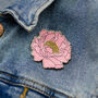 Wooden Peony Brooch, thumbnail 1 of 4