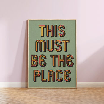 This Must Be The Place Retro Music Gift Family Print, 3 of 3