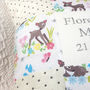 Baby Deer Name And Date Cushion, thumbnail 5 of 5