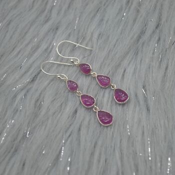 Ruby Earrings Dangle Drop, 7 of 8