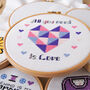 'All You Need Is Love' Cross Stitch Kit, thumbnail 2 of 3