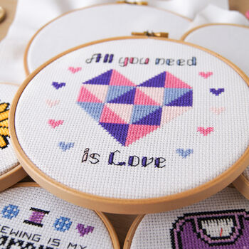 'All You Need Is Love' Cross Stitch Kit, 2 of 5