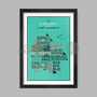 13 Valleys Lake District Poster Print, thumbnail 1 of 4