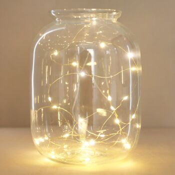 30 Battery Powered LED Silver Wire String Lights, 3 of 5