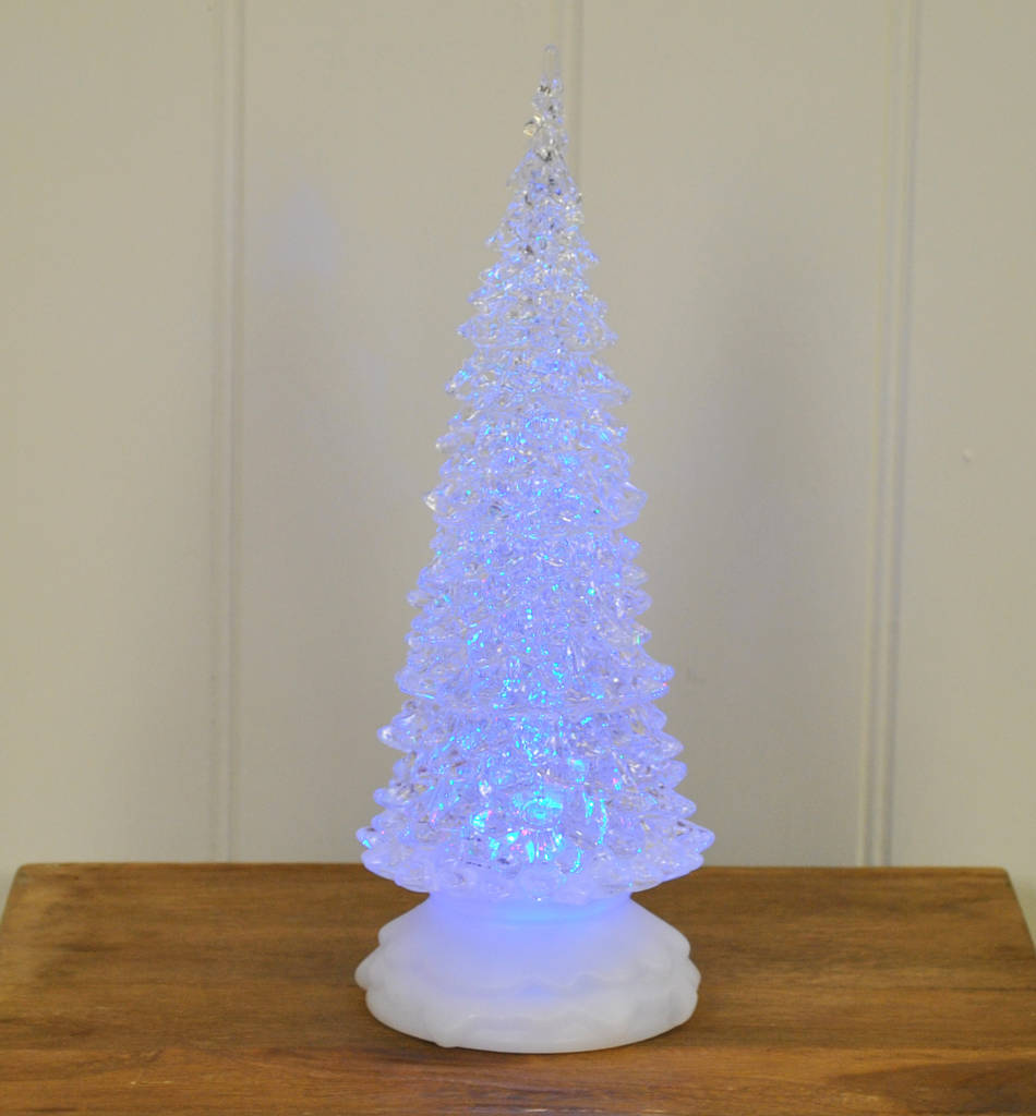 colour changing tree ornament with glitter by garden selections