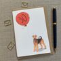 Personalised Airedale Terrier Birthday Card, thumbnail 1 of 4
