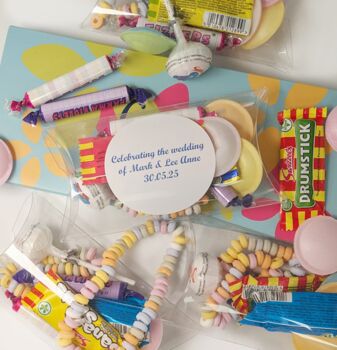 Personalised Wedding Party Favour With Retro Sweets, 2 of 4