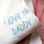 Personalised Child's Handwriting Embroidered T Shirt For Father's Day, thumbnail 3 of 7