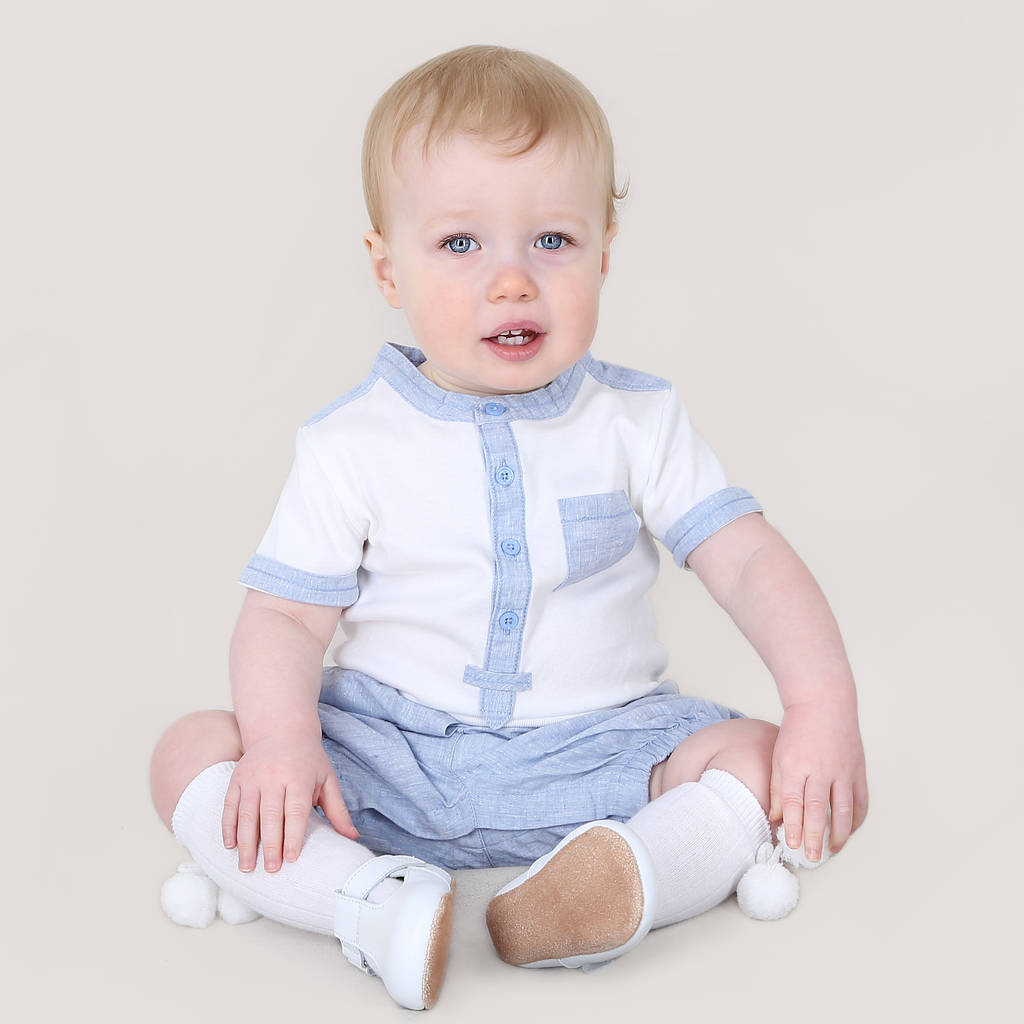 Baby Boy Traditional Bloomer And Body Two Piece By Chateau de Sable ...