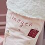 Personalised Pink Christmas Gift Stocking, thumbnail 2 of 4
