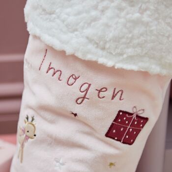 Personalised Pink Christmas Gift Stocking, 2 of 4