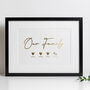 Personalised Gold Family Print, thumbnail 2 of 7