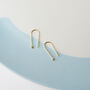 Small Arc Earrings In Gold, thumbnail 1 of 6