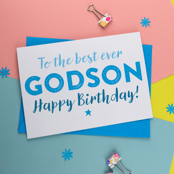 Best Godson Birthday Card By A Is For Alphabet | notonthehighstreet.com