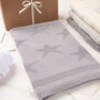 Unisex Dark Grey Star Baby Blanket And Hat Gift Set, thumbnail 2 of 12